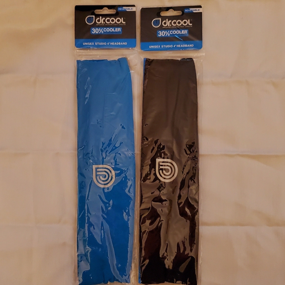 Dr. Cool set of two 4" cooling headbands, NWT